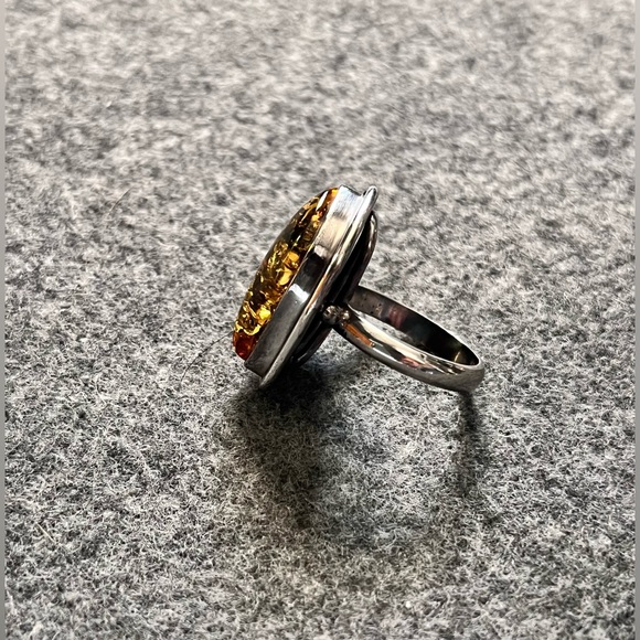 Green Amber ring - Picture 4 of 4